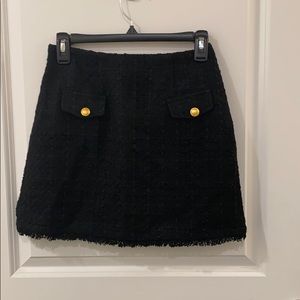 Express High-waisted Tweed A-line Mini Skirt